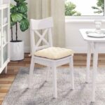 vidaXL Vankúše na sedenie 4 pcs Krémová 40 x 40 x 6 cm – Obrázok 4