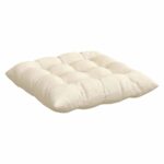 vidaXL Vankúše na sedenie 4 pcs Krémová 40 x 40 x 6 cm – Obrázok 5