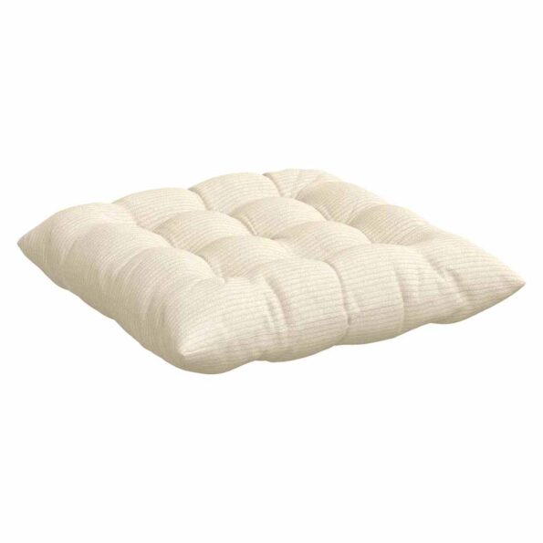 vidaXL Vankúše na sedenie 4 pcs Krémová 40 x 40 x 6 cm – Obrázok 5