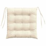 vidaXL Vankúše na sedenie 4 pcs Krémová 40 x 40 x 6 cm – Obrázok 7