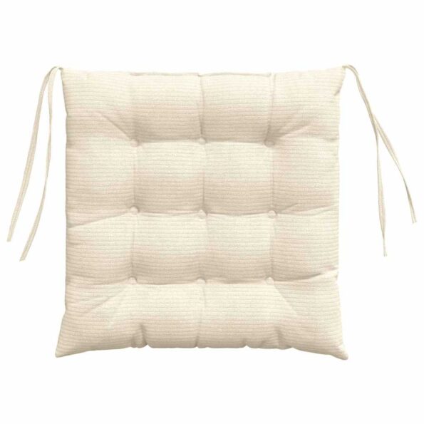 vidaXL Vankúše na sedenie 4 pcs Krémová 40 x 40 x 6 cm – Obrázok 7