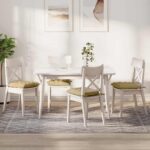 vidaXL Vankúše na sedenie 4 pcs Šedá zelená 40 x 40 x 6 cm