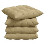 vidaXL Vankúše na sedenie 4 pcs Šedá zelená 40 x 40 x 6 cm – Obrázok 2