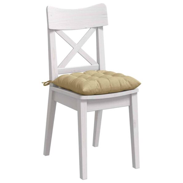 vidaXL Vankúše na sedenie 4 pcs Šedá zelená 40 x 40 x 6 cm – Obrázok 3