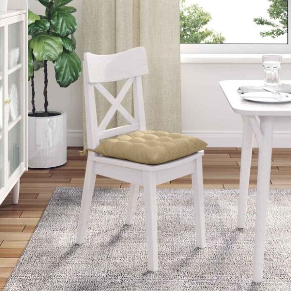 vidaXL Vankúše na sedenie 4 pcs Šedá zelená 40 x 40 x 6 cm – Obrázok 4