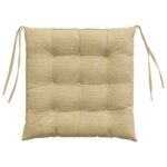 vidaXL Vankúše na sedenie 4 pcs Šedá zelená 40 x 40 x 6 cm – Obrázok 7