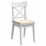 vidaXL Vankúše na sedenie 4 pcs Krémová 40 x 40 x 3 cm – Obrázok 3