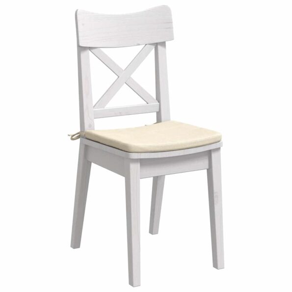 vidaXL Vankúše na sedenie 4 pcs Krémová 40 x 40 x 3 cm – Obrázok 3