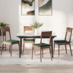 vidaXL Vankúše na sedenie 4 pcs Tmavozelená 40 x 40 x 3 cm