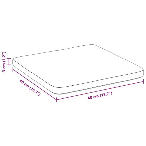 vidaXL Vankúše na sedenie 4 pcs Tmavozelená 40 x 40 x 3 cm – Obrázok 10