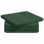 vidaXL Vankúše na sedenie 4 pcs Tmavozelená 40 x 40 x 3 cm – Obrázok 2