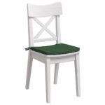 vidaXL Vankúše na sedenie 4 pcs Tmavozelená 40 x 40 x 3 cm – Obrázok 3