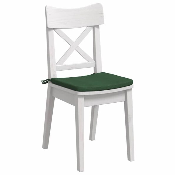 vidaXL Vankúše na sedenie 4 pcs Tmavozelená 40 x 40 x 3 cm – Obrázok 3