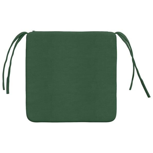 vidaXL Vankúše na sedenie 4 pcs Tmavozelená 40 x 40 x 3 cm – Obrázok 7