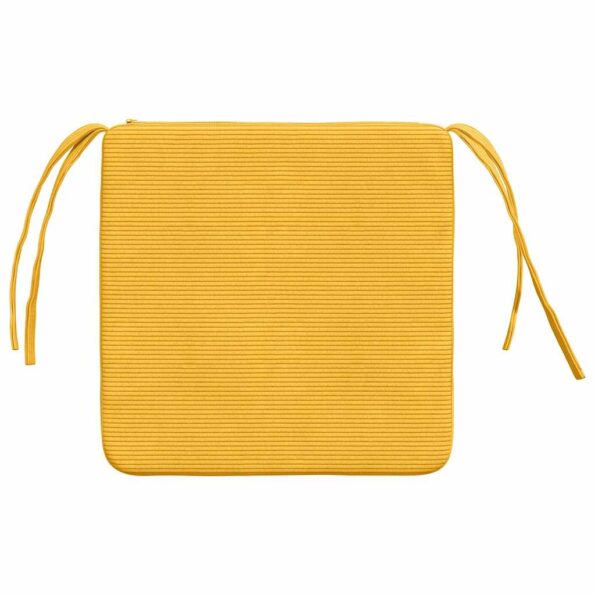 vidaXL Vankúše na sedenie 4 pcs Svetložltá 40 x 40 x 3 cm – Obrázok 7