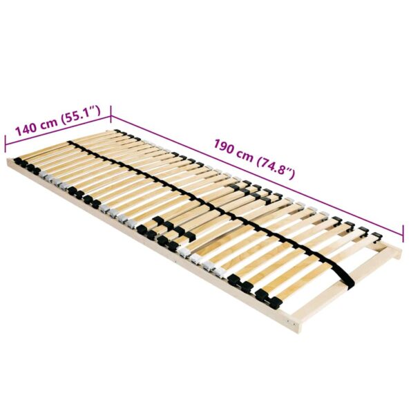 vidaXL Lamelový rošt Hnedá 140 x 190 cm Drevo – Obrázok 6
