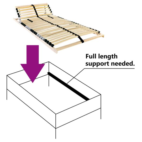 vidaXL Lamelový rošt s čelnou doskou Hnedá 90 x 190 cm Drevo – Obrázok 5