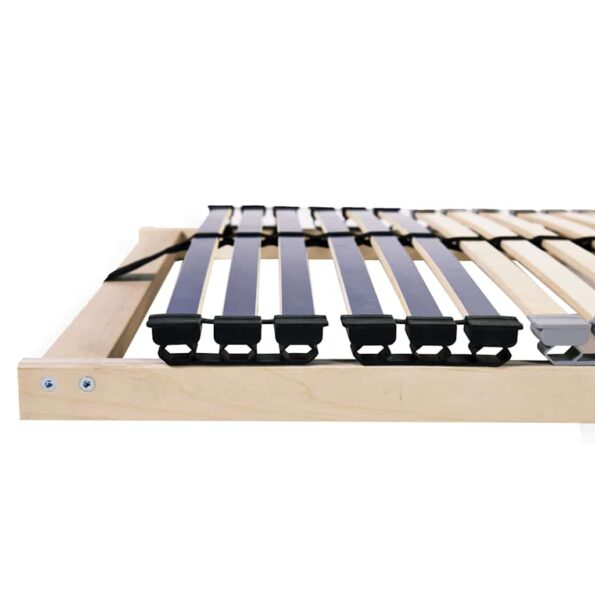 vidaXL Lamelový rošt Hnedá 80 x 190 cm Drevo a kov – Obrázok 3