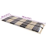 vidaXL Lamelový rošt Hnedá 80 x 190 cm Drevo a kov – Obrázok 7