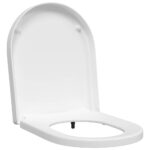 vidaXL WC sedadlo Nastaviteľná Biela 48 x 36,5 x 4,5 cm Polypropylén – Obrázok 2