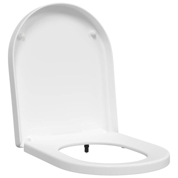vidaXL WC sedadlo Nastaviteľná Biela 48 x 36,5 x 4,5 cm Polypropylén – Obrázok 2