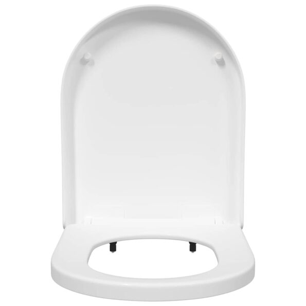 vidaXL WC sedadlo Nastaviteľná Biela 48 x 36,5 x 4,5 cm Polypropylén – Obrázok 5