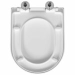 vidaXL WC sedadlo Nastaviteľná Biela 48 x 36,5 x 4,5 cm Polypropylén – Obrázok 9