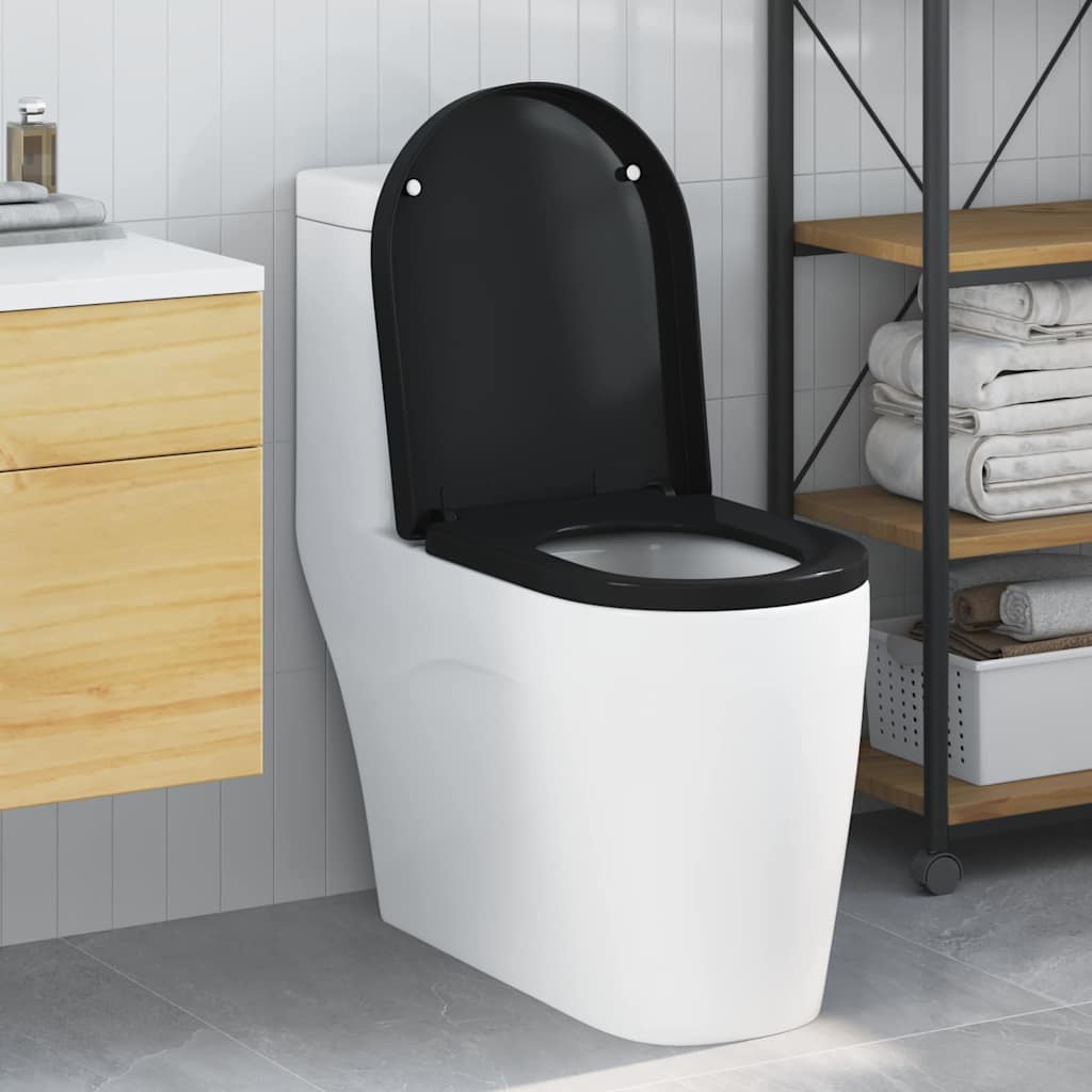 42015816_1.jpg vidaXL WC sedadlo Nastaviteľná Čierna 48 x 36,5 x 4,5 cm Polypropylén – Obrázok 1