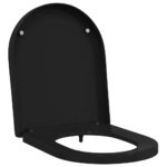 vidaXL WC sedadlo Nastaviteľná Čierna 48 x 36,5 x 4,5 cm Polypropylén – Obrázok 2
