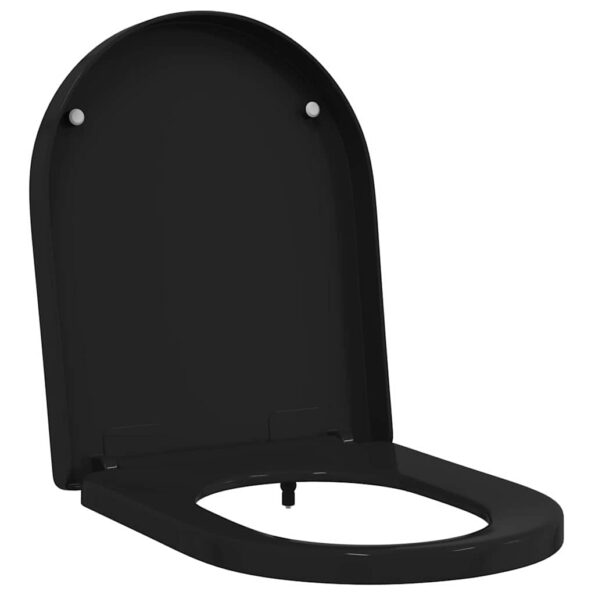 vidaXL WC sedadlo Nastaviteľná Čierna 48 x 36,5 x 4,5 cm Polypropylén – Obrázok 2