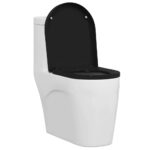 vidaXL WC sedadlo Nastaviteľná Čierna 48 x 36,5 x 4,5 cm Polypropylén – Obrázok 3