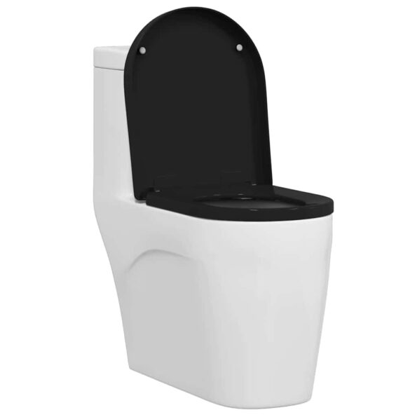 vidaXL WC sedadlo Nastaviteľná Čierna 48 x 36,5 x 4,5 cm Polypropylén – Obrázok 3