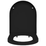 vidaXL WC sedadlo Nastaviteľná Čierna 48 x 36,5 x 4,5 cm Polypropylén – Obrázok 5
