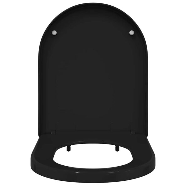 vidaXL WC sedadlo Nastaviteľná Čierna 48 x 36,5 x 4,5 cm Polypropylén – Obrázok 5