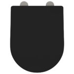 vidaXL WC sedadlo Nastaviteľná Čierna 48 x 36,5 x 4,5 cm Polypropylén – Obrázok 7