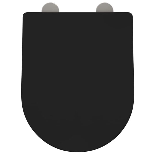 vidaXL WC sedadlo Nastaviteľná Čierna 48 x 36,5 x 4,5 cm Polypropylén – Obrázok 7