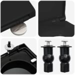 vidaXL WC sedadlo Nastaviteľná Čierna 48 x 36,5 x 4,5 cm Polypropylén – Obrázok 8