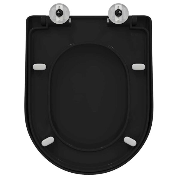vidaXL WC sedadlo Nastaviteľná Čierna 48 x 36,5 x 4,5 cm Polypropylén – Obrázok 9
