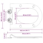 vidaXL WC sedadlo Nastaviteľná Čierny 50 x 36,5 x 5 cm Polypropylén – Obrázok 12