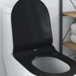 vidaXL WC sedadlo Nastaviteľná Čierny 50 x 36,5 x 5 cm Polypropylén – Obrázok 4