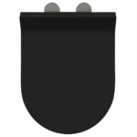 vidaXL WC sedadlo Nastaviteľná Čierny 50 x 36,5 x 5 cm Polypropylén – Obrázok 7