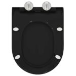 vidaXL WC sedadlo Nastaviteľná Čierny 50 x 36,5 x 5 cm Polypropylén – Obrázok 9
