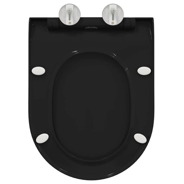 vidaXL WC sedadlo Nastaviteľná Čierny 50 x 36,5 x 5 cm Polypropylén – Obrázok 9