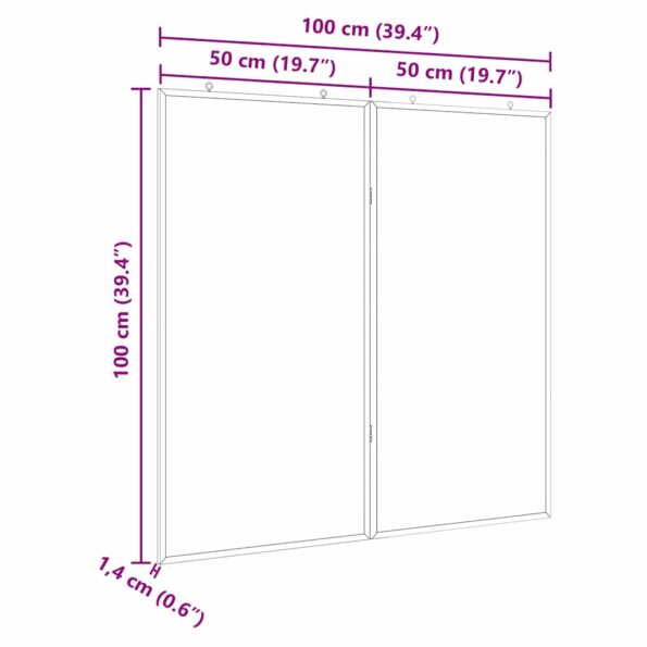 vidaXL Magnetická biela tabuľa Biela 100 x 1.4 x 100 cm – Obrázok 10