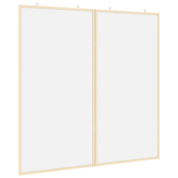 vidaXL Magnetická biela tabuľa Biela 100 x 1.4 x 100 cm – Obrázok 2