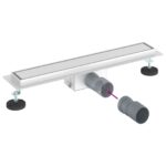vidaXL 2 v 1 sprchový odtok Strieborná 50 cm Nerezová oceľ 304 – Obrázok 12