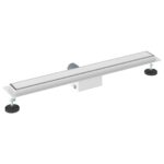 vidaXL 2 v 1 sprchový odtok Strieborná 70 cm Nerezová oceľ 304 – Obrázok 6