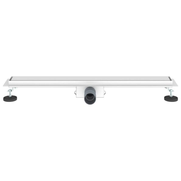 vidaXL 2 v 1 sprchový odtok Strieborná 80 cm Nerezová oceľ 304 – Obrázok 4