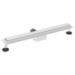vidaXL 2 v 1 sprchový odtok Strieborná 80 cm Nerezová oceľ 304 – Obrázok 6