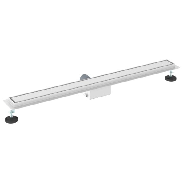vidaXL 2 v 1 sprchový odtok Strieborná 90 cm Nerezová oceľ 304 – Obrázok 6